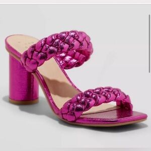 a new day Pink Braided Heels